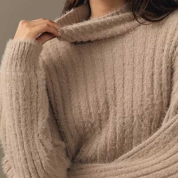 Flat White Turtleneck Sweater Dress - Picture 3 of 3